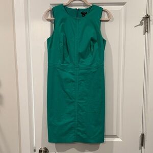 Ann Taylor Teal Sleeveless Midi Dress